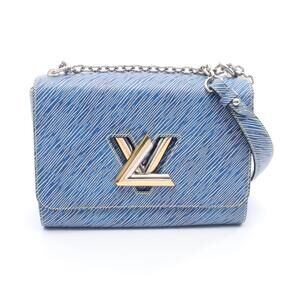 Louis Vuitton Twist Epi Leather Denim Shoulder Bag Blue White
